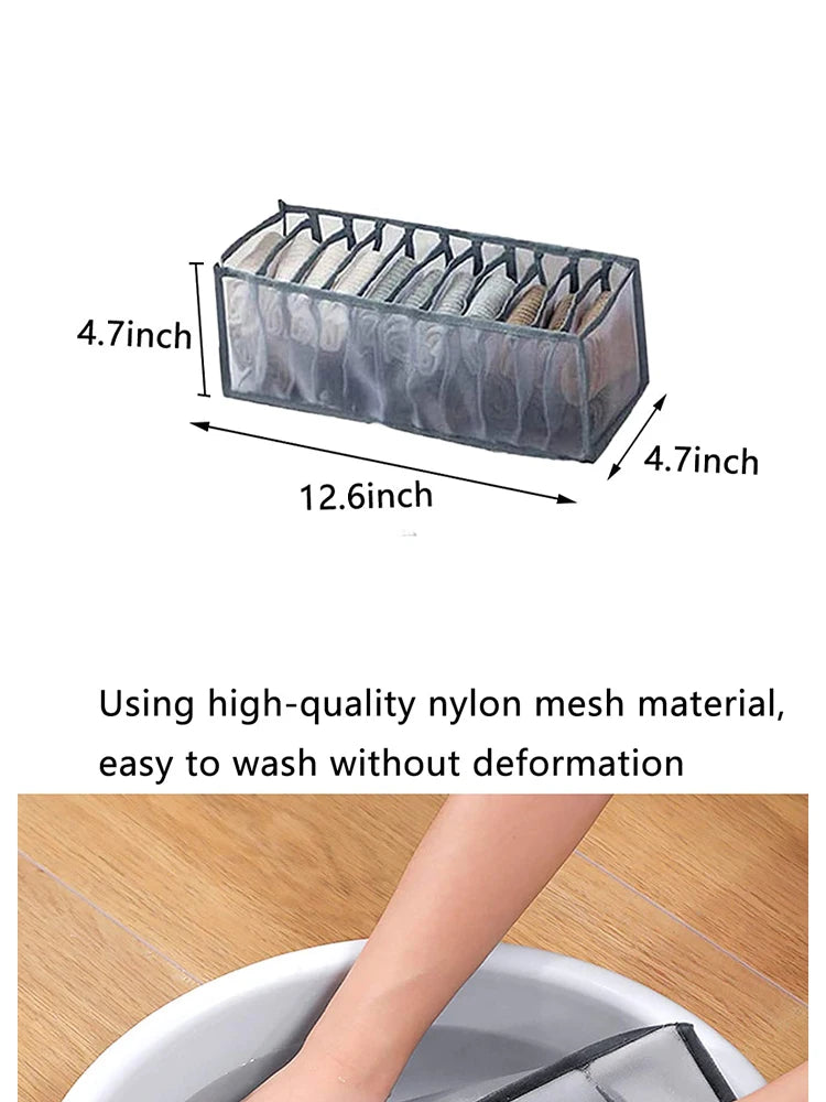 11 Compartment Foldable Underwear Organizer Storage Box