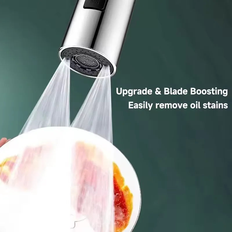 3-Mode Kitchen Faucet Extender – Anti-Splash Water-Saving Spout Adapter - Roomsium