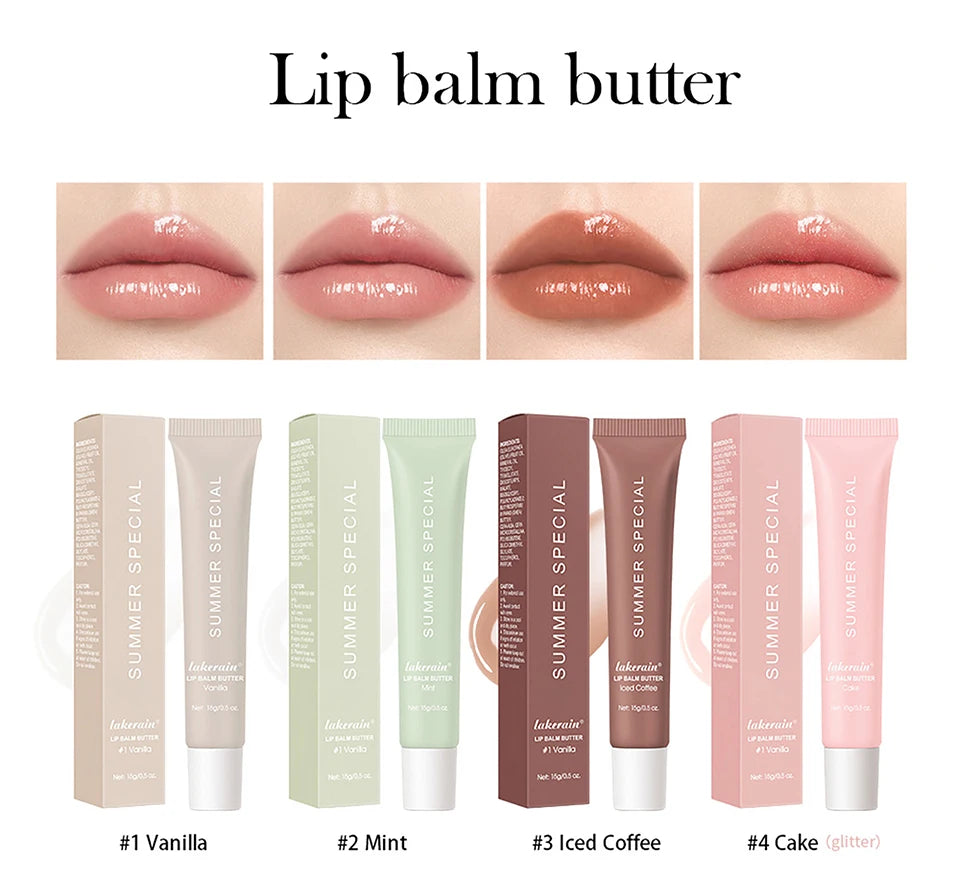 Summer Moisturizing Lip Balm Gloss – Transparent Lip Oil with Vanilla, Mint & Iced Coffee Scents - Roomsium