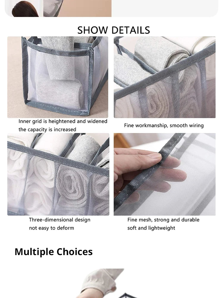 11 Compartment Foldable Underwear Organizer Storage Box