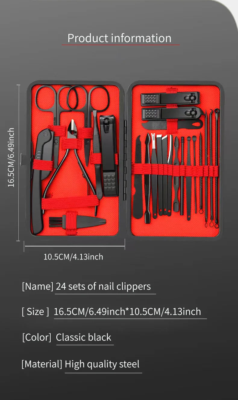 Stainless Steel Nail Clipper Set – Complete Manicure & Pedicure Beauty Tool Kit - Roomsium
