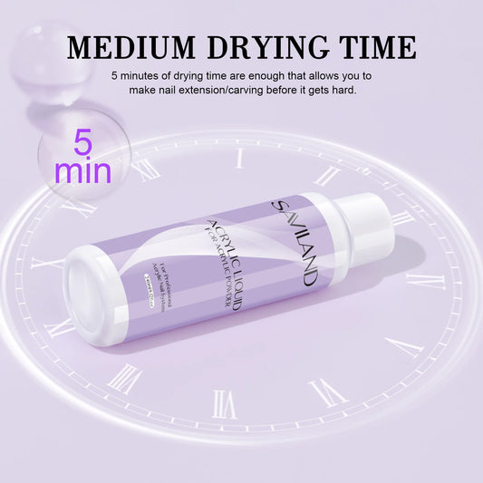 Saviland Acrylic Nail Liquid Monomer – 60ml–500ml | For Acrylic Nail Application
