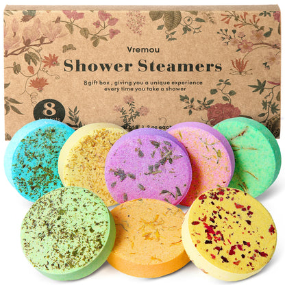 Shower Steamers Aromatherapy – 8 Pack Spa Gift Set for Women & Men