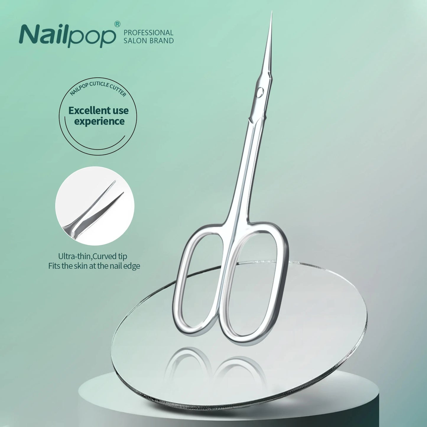 Nailpop Professional Cuticle Scissors – Stainless Steel Precision Cuticle Trimmer - Roomsium