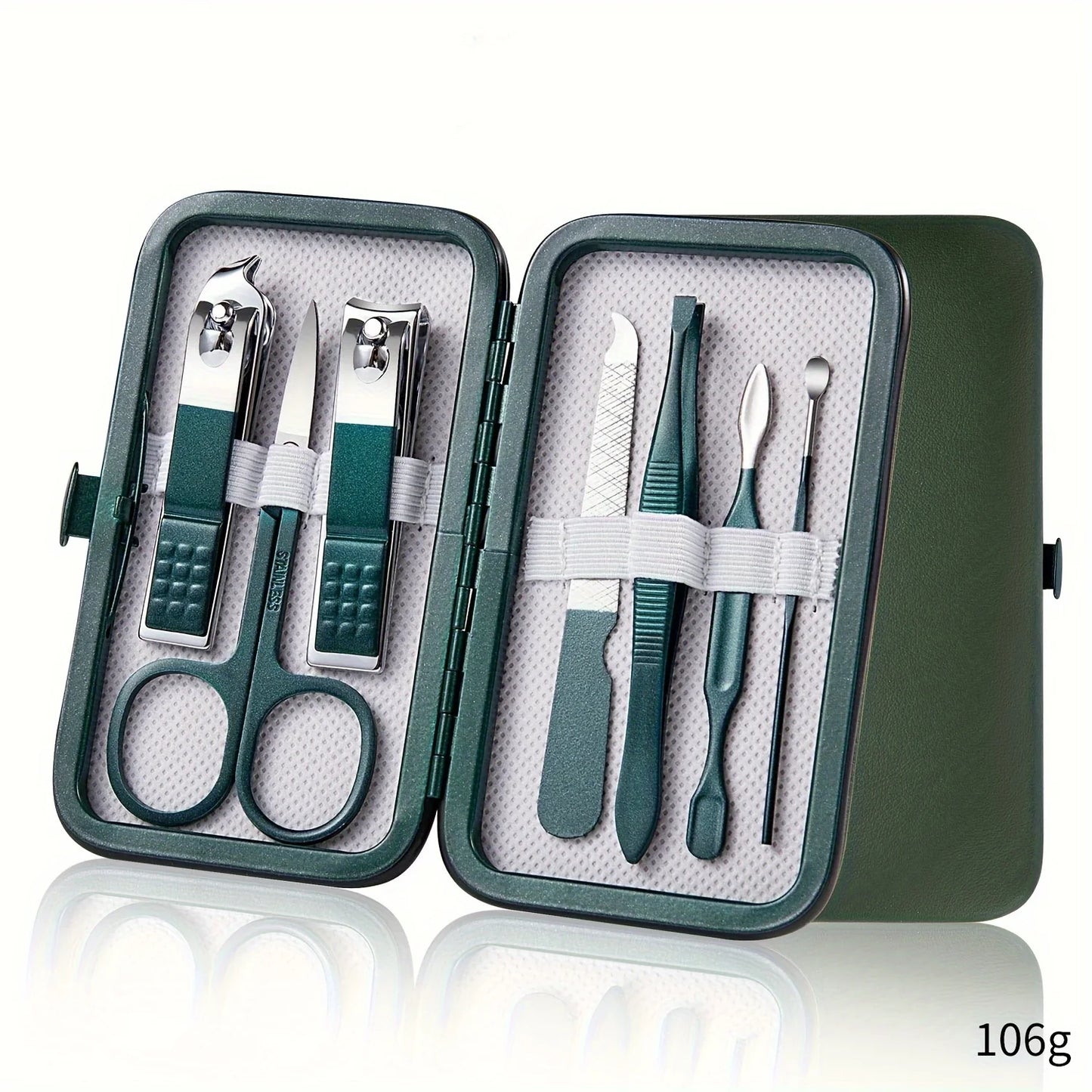 Professional Stainless Steel Manicure & Pedicure Kit – 7/10/12/18 Piece Nail Care Set with Travel Case - Roomsium