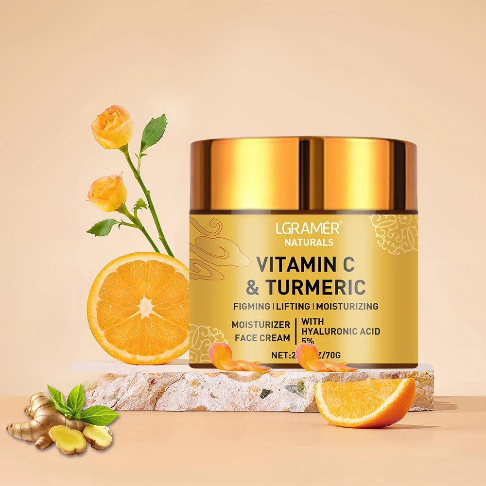 Turmeric & Vitamin C Face Cream with Retinol – Moisturizing Facial Cream (70g) - Roomsium