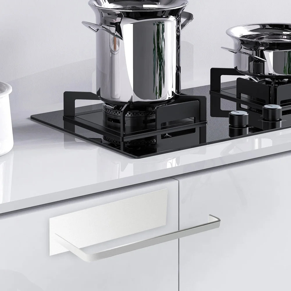 Magnetic Paper Towel Holder – Punch-Free Metal Wall Mount Towel Rack for Kitchen, Bathroom & RV