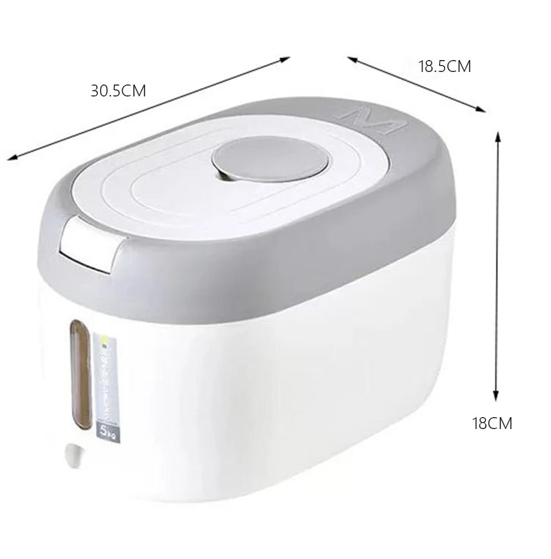 XIAOGUI Rice Dispenser 5KG / 10KG – Airtight Kitchen Grain Storage Container