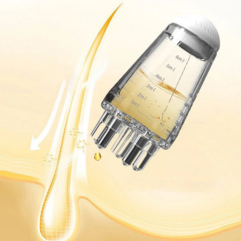 Portable Scalp Applicator Comb for Hair Oil & Serum