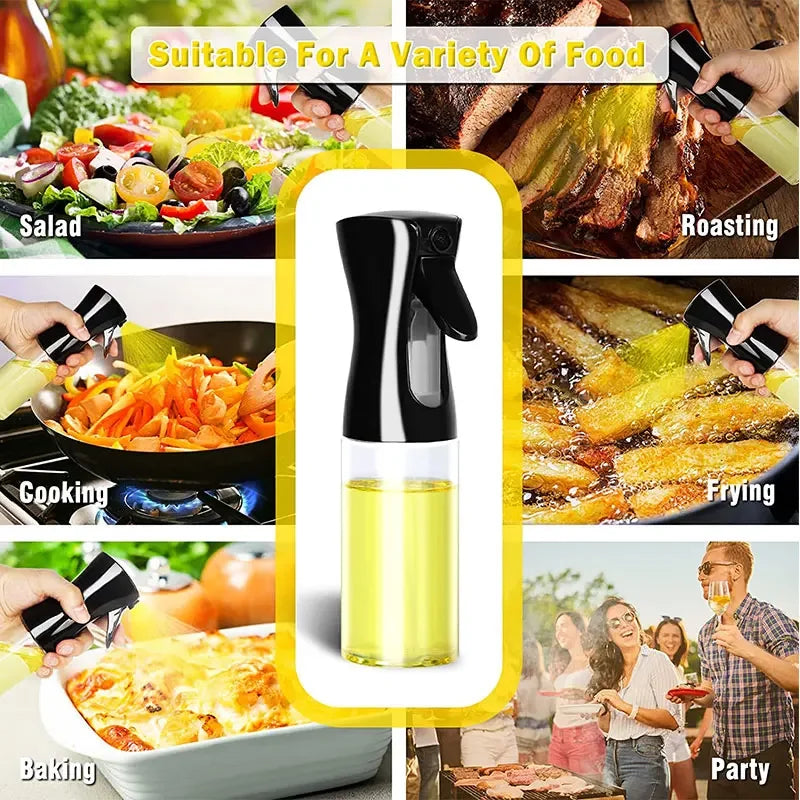 Oil Spray Bottle for Cooking & BBQ – Plastic Olive Oil Sprayer (200 / 300 / 500 ml)