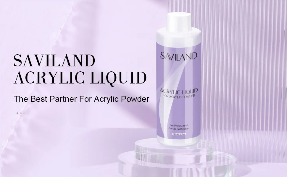 Saviland Acrylic Nail Liquid Monomer – 60ml–500ml | For Acrylic Nail Application