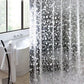 Transparent PEVA Shower Curtain Liner with Hooks – Waterproof Cobblestone Design - Roomsium