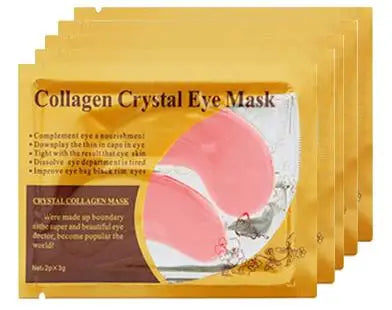20Pcs (10 Pairs) Gold Collagen Crystal Eye Masks – Firming, Hydrating & Anti-Puffiness Eye Patches - Roomsium