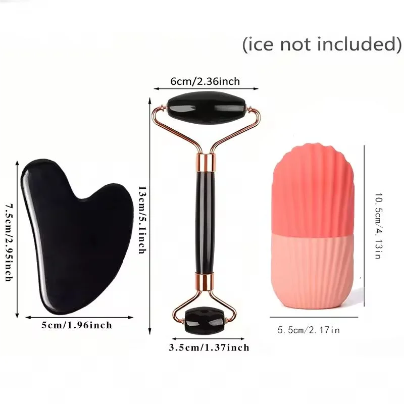 Ice Face Roller Facial Skincare Set – Face Massage & Gua Sha Tools (1 / 2 / 3 PCS)