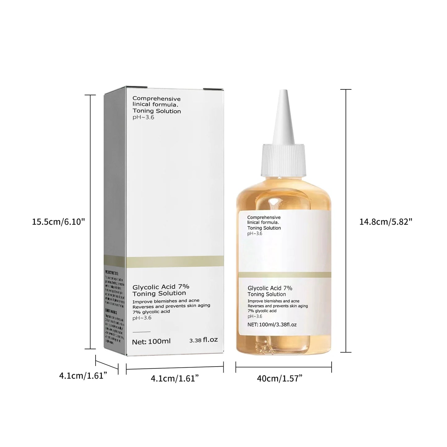 100ml Glycolic Acid 7% Toning Solution To Remove Acne and Moisturize Skin Rejuvenating Lotion - Roomsium