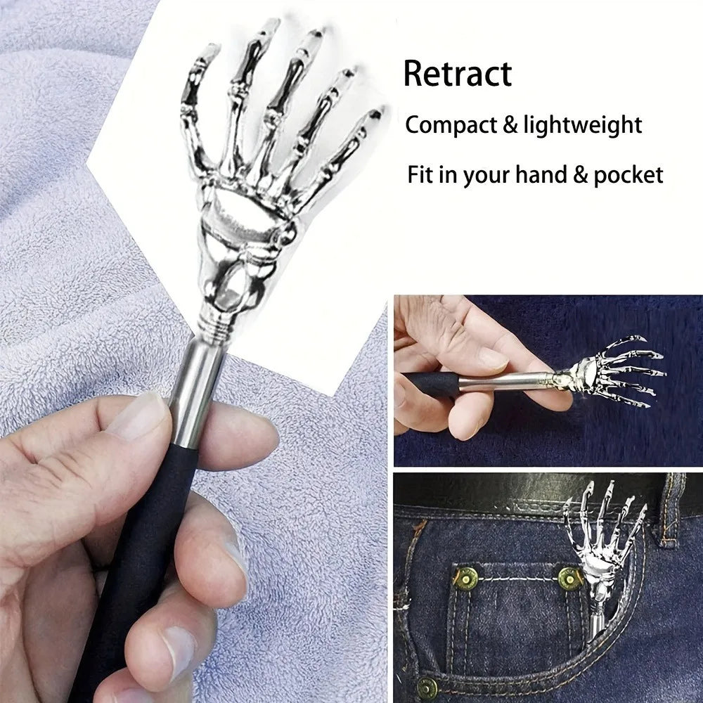 Portable Extendable Back Scratcher – Stainless Steel Telescoping Back Massager