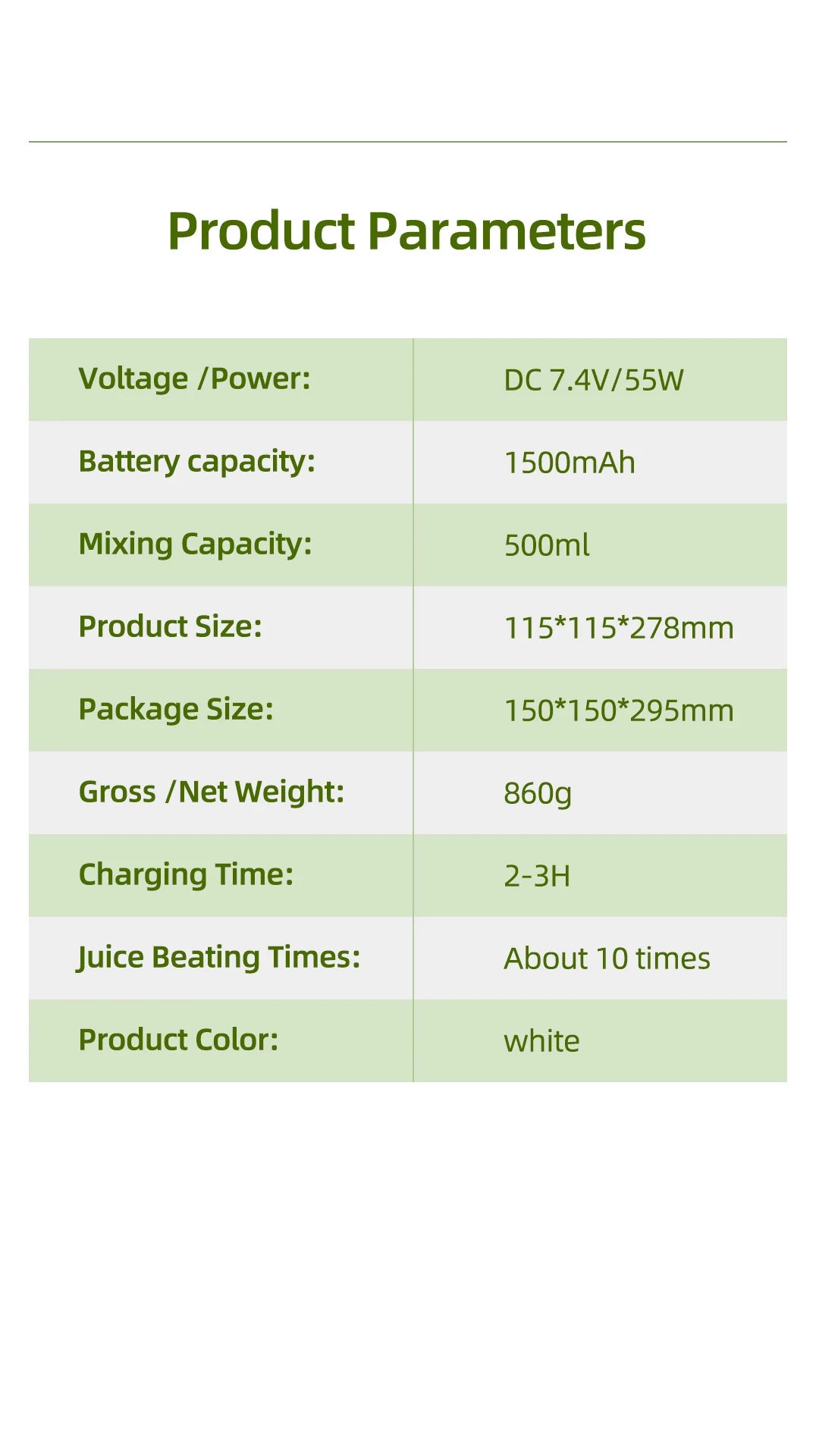 ZHENMI Large-Capacity Portable Juicer / Blender – J15 (33oz / 1L)
