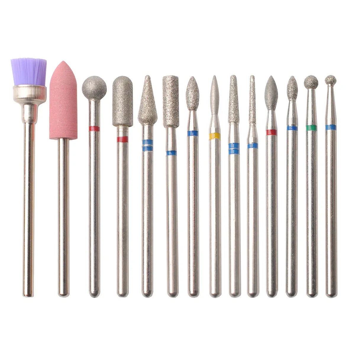 14pcs Nail Drill Bit Set – Electric Manicure & Gel Removal Tools