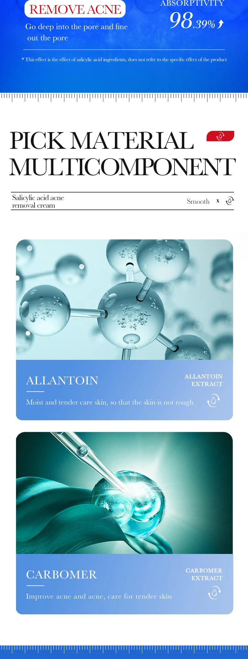 BIOAQUA Salicylic Acid Acne Repair Face Cream – Blackhead & Mark Care, Moisturizing