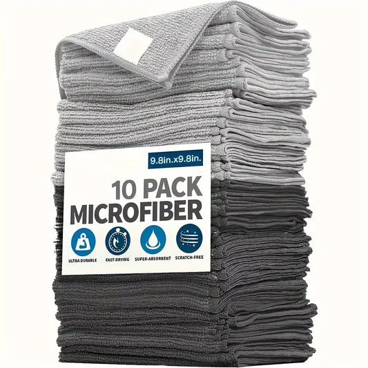 Microfiber Kitchen Towel Set – Ultra-Fine Fiber Absorbent Cleaning Cloth (5 / 10 / 20 PCS)
