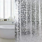 Transparent PEVA Shower Curtain Liner with Hooks – Waterproof Cobblestone Design - Roomsium