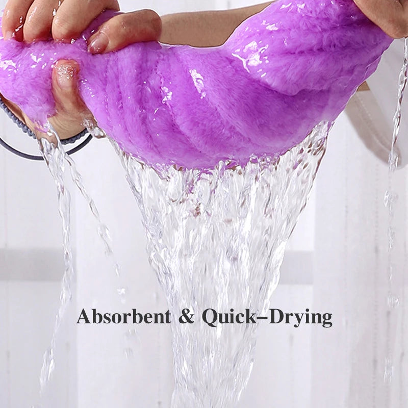 2PC Coral Velvet Bath Towels Set Soft Quick Dry