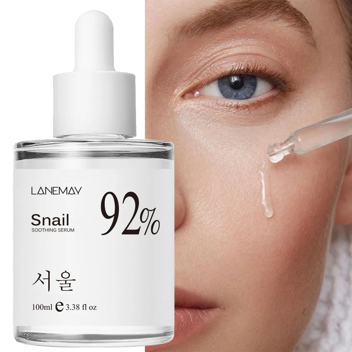 100ml 92% Snail Soothing Facial Essence – Multi in One Hydrating & Moisturizing Face Serum - Roomsium
