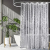 Transparent PEVA Shower Curtain Liner with Hooks – Waterproof Cobblestone Design - Roomsium