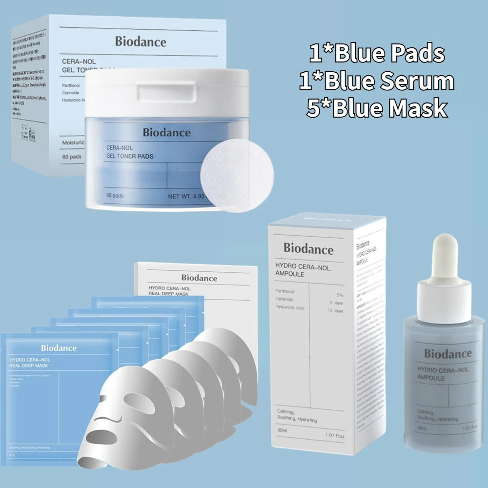 Korean Biodance Skin Care Kit – Collagen Gel Toner Pads & Bio-Collagen Deep Mask