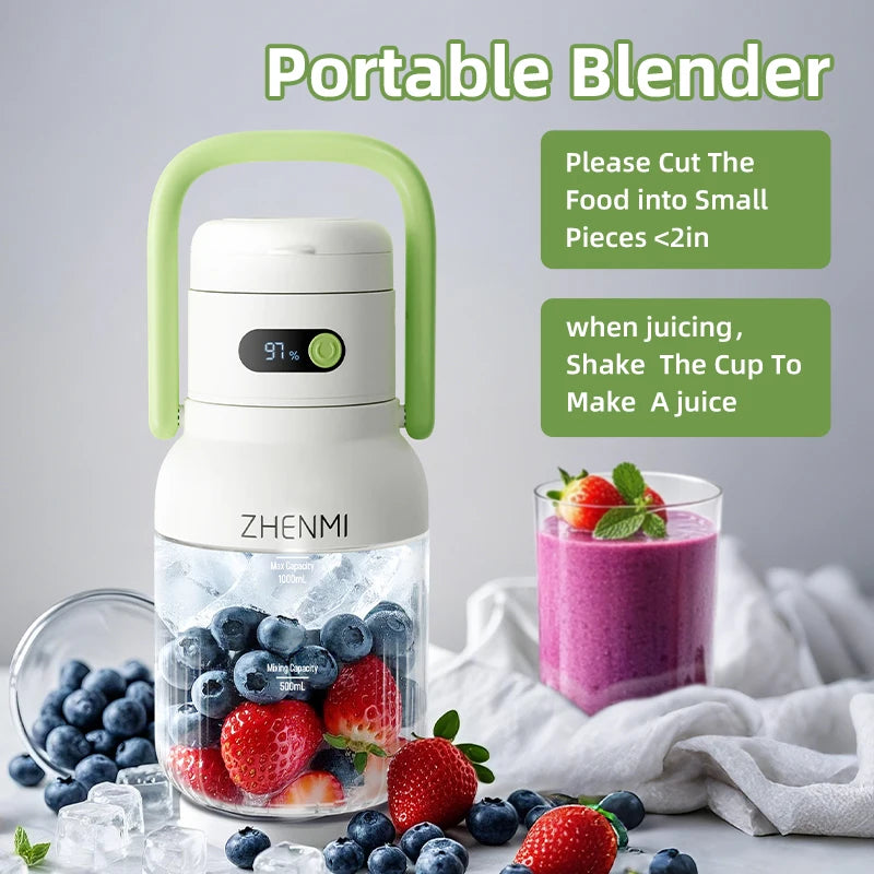 ZHENMI Large-Capacity Portable Juicer / Blender – J15 (33oz / 1L)