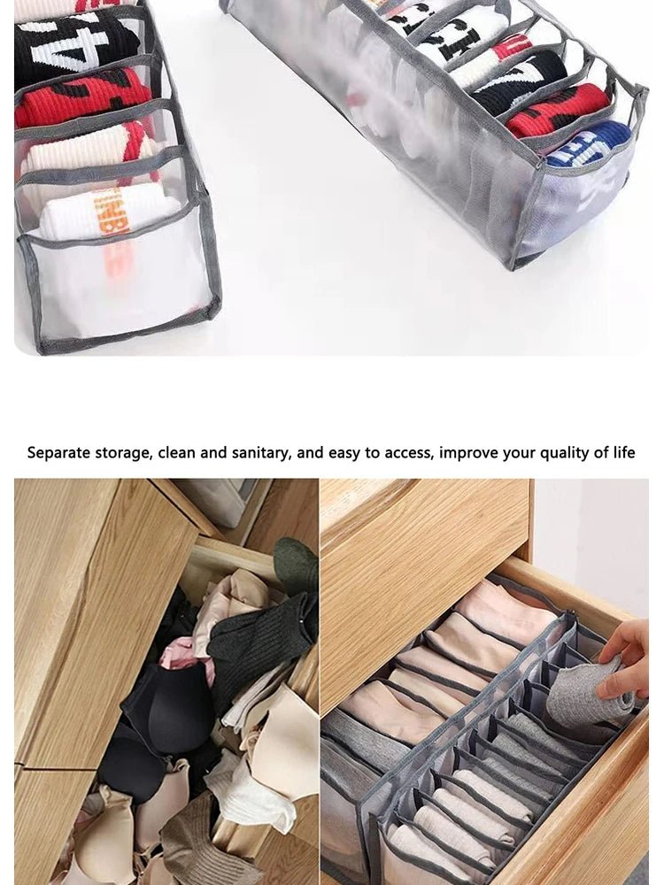 11 Compartment Foldable Underwear Organizer Storage Box