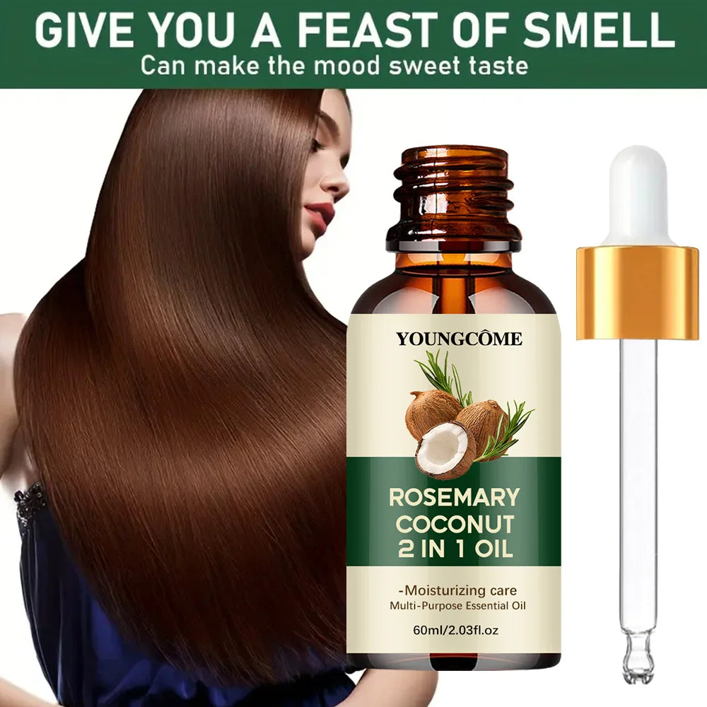 YOUNGCOME Rosemary Hair Oil with Coconut – Nourishing Scalp Treatment 60ml - Roomsium