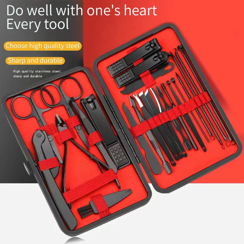 Stainless Steel Nail Clipper Set – Complete Manicure & Pedicure Beauty Tool Kit - Roomsium