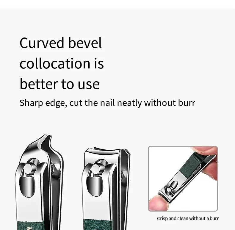 6-Piece Stainless Steel Nail Clipper Set – Portable Manicure & Pedicure Kit - Roomsium