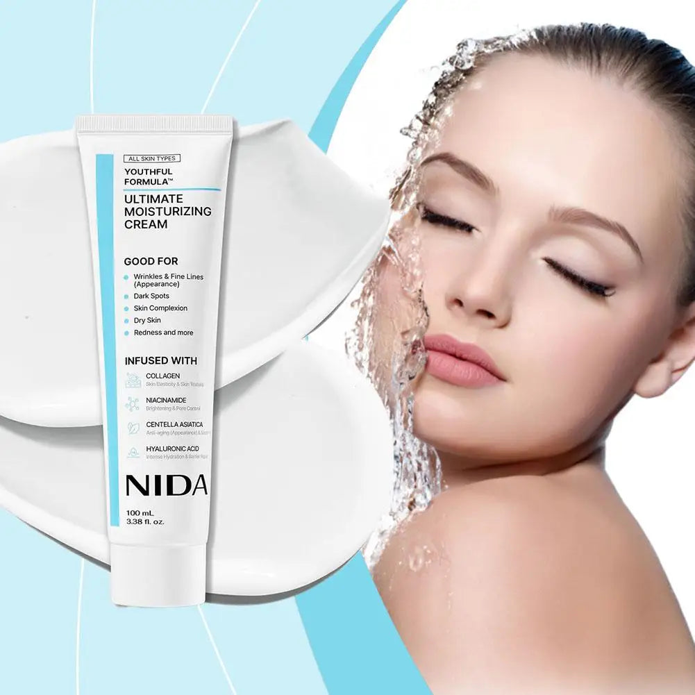 NIDA Multi-Action Moisturizing Cream 100ml – Rejuvenating Face Cream for All Skin Types - Roomsium