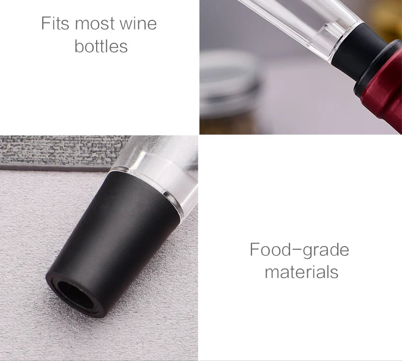 Wine Aerator Pourer for Bottles – Red Wine Decanter Spout with Stopper