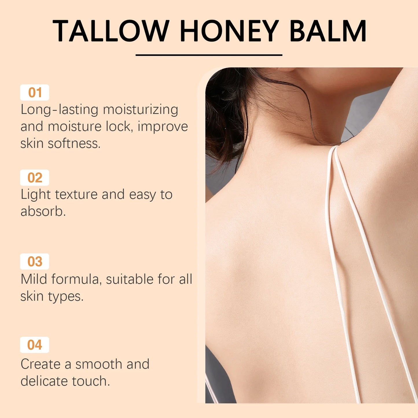 Tallow Honey Cream – Hydrating Face & Body Moisturizer
