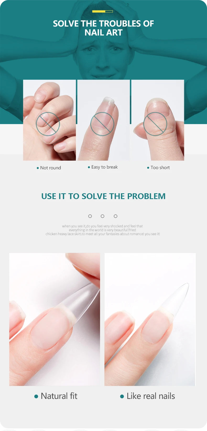 NAILPOP 120pcs Soft Gel Full Cover Press On Nails – Coffin Clear / Semi-Matte False Nail Tips - Roomsium