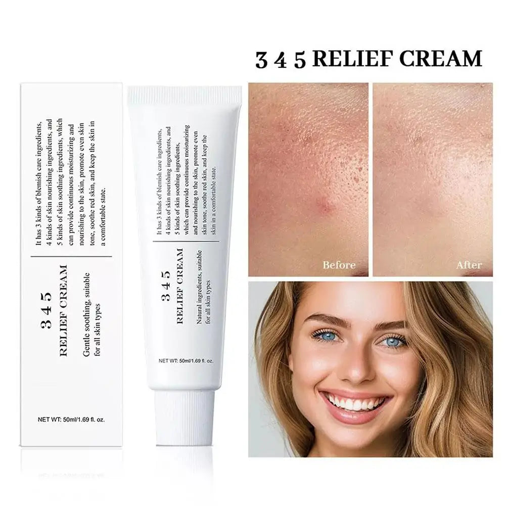 345 Relief Face Cream – Soothing & Hydrating Moisturizer for Oily Skin 50ml - Roomsium