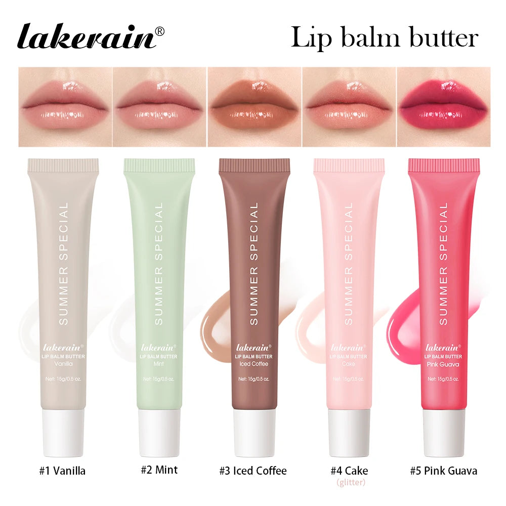 Summer Moisturizing Lip Balm Gloss – Transparent Lip Oil with Vanilla, Mint & Iced Coffee Scents - Roomsium