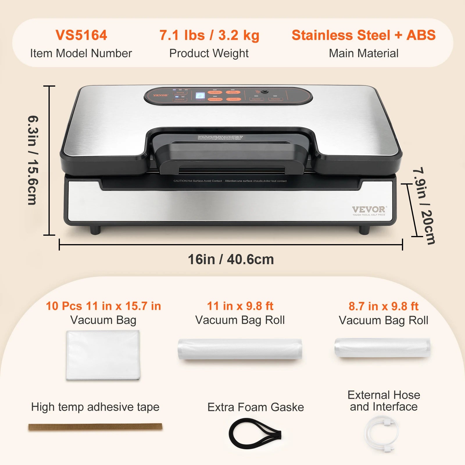 SucceBuy Commercial Vacuum Sealer Machine – Automatic Food Packaging with Cutter & Bag Storage - Roomsium