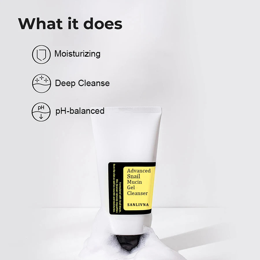 Snail Mucin Gel Facial Cleanser Hydrating Foam