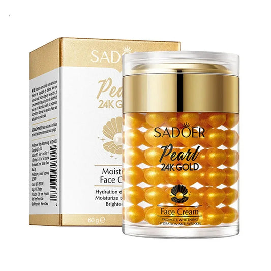 SADOER 24K Golden Pearl Collagen Face Cream – Hydrating Moisturizer