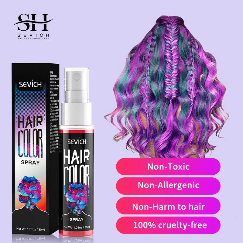 Temporary Hair Color Spray 30ml – Washable Styling Color