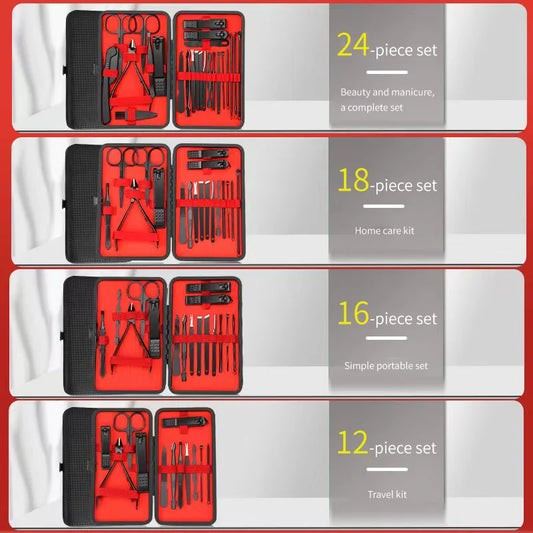 Stainless Steel Nail Clipper Set – Complete Manicure & Pedicure Beauty Tool Kit - Roomsium