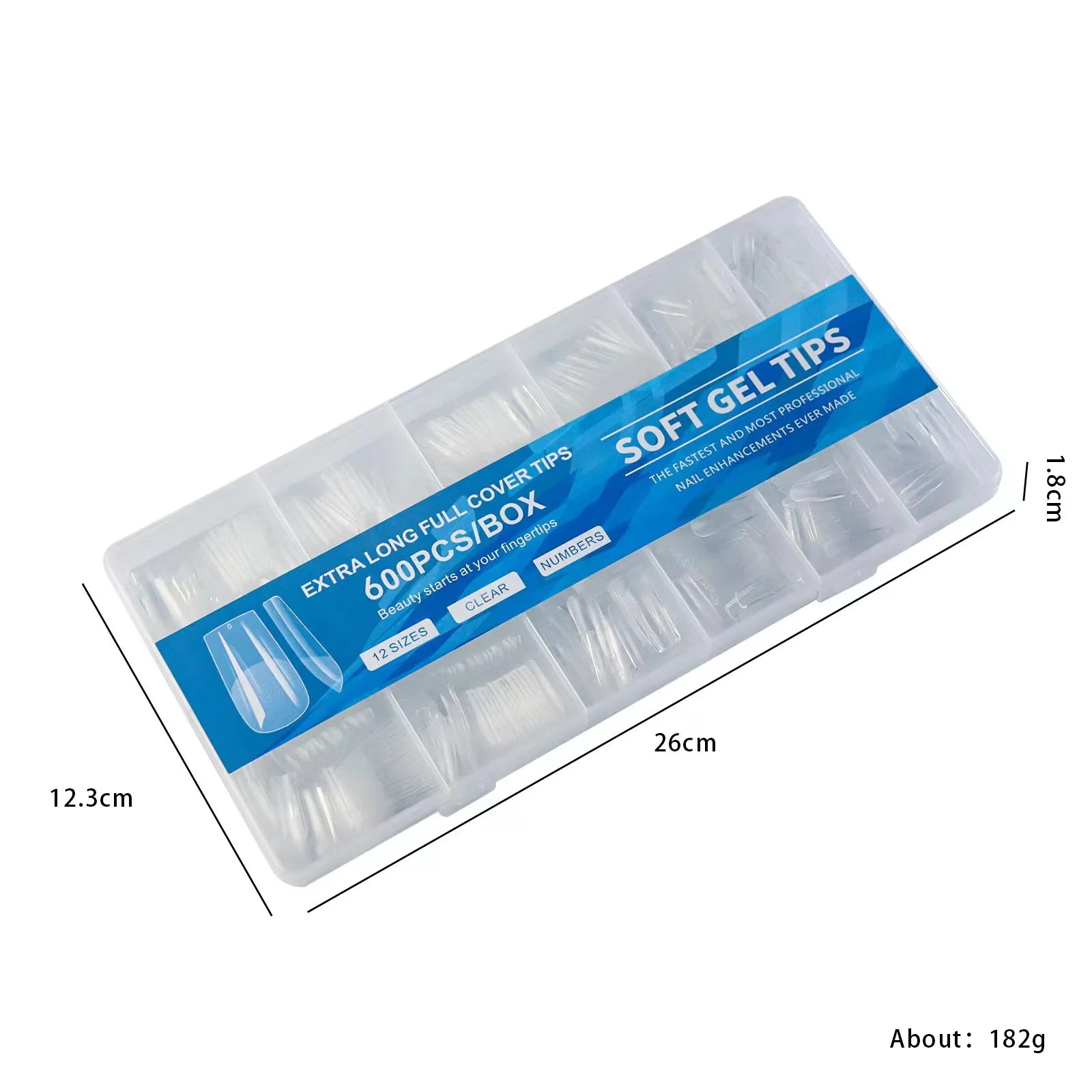 600pcs Soft Gel Nail Tips – Half Matte Clear Almond False Nails for Extension - Roomsium