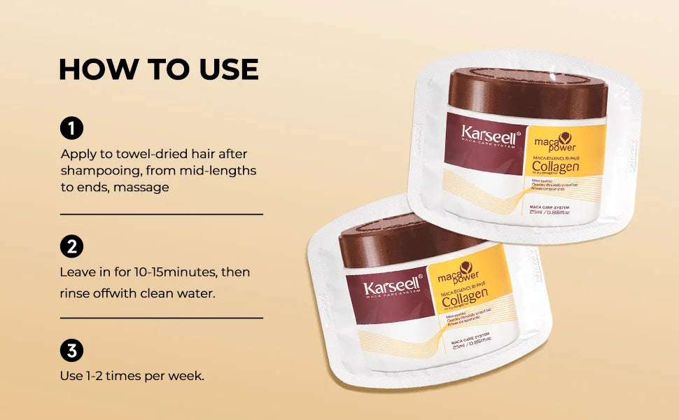 Karseell Collagen Hair Mask 24 Pack Deep Conditioning Treatment