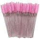 50PCS Disposable Eyelash & Eyebrow Brushes with Crystal Handle