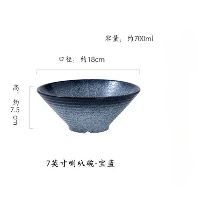 Japanese-Style Ceramic Ramen Bowl – Large Porcelain Soup, Rice & Noodle Bowl