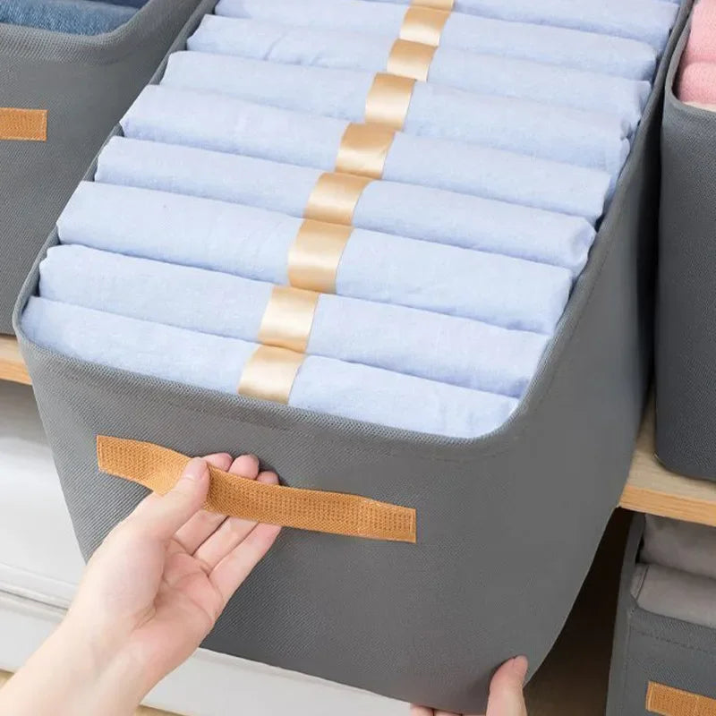 Thickened Clothes Organizer Storage Box | Foldable Wardrobe Drawer Organizer